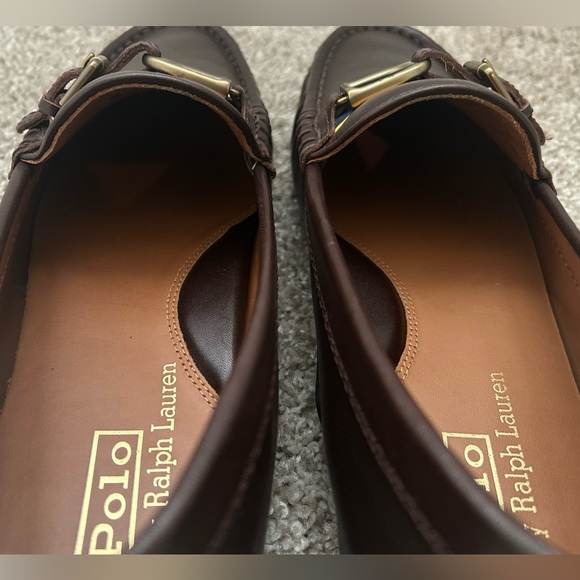 POLO RALPH LAUREN Men's Anders Leather Driver Driving Style Loafer Brown Sz 8.5 - Picture 6 of 12